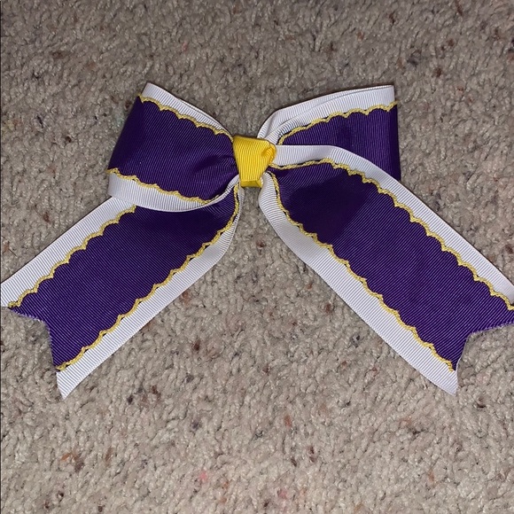 purple yellow and white bow - Picture 1 of 2